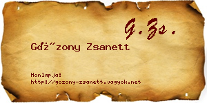 Gózony Zsanett névjegykártya