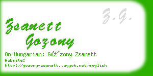 zsanett gozony business card